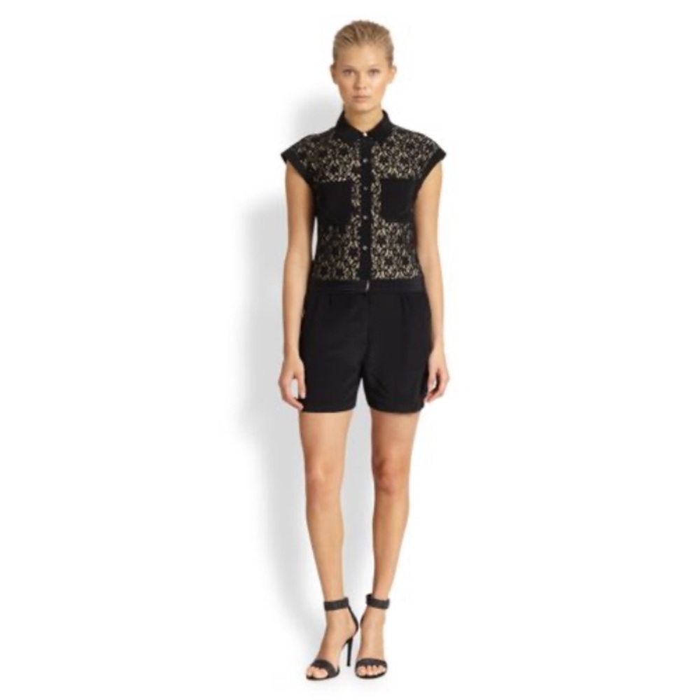Marc by Marc Jacobs Leila Lace Overly Black Romper